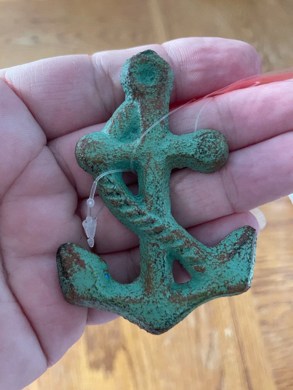 Set of 9 Verdigris Patina Anchor Metal Drawer Cabinet Pulls